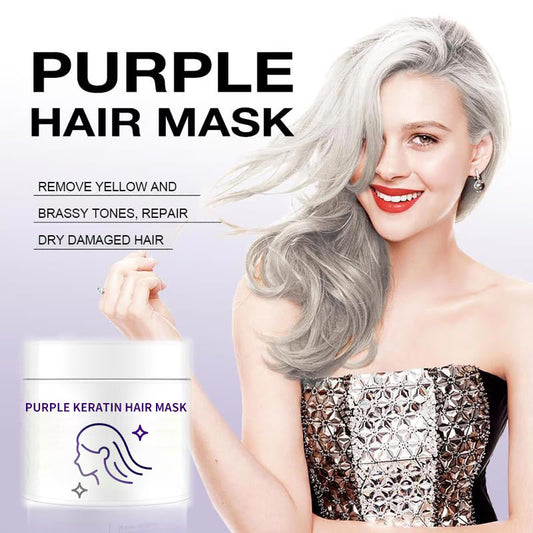 💜Purple Keratin Hair Mask - Conditioner for permed and coloured hair