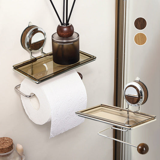 Stick Strong Suction Toilet Paper Holder – No Drilling, Holds Strong and Steady