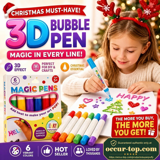 🖍️ BUY 1 GET 1 FREE! 🔮 DIY Bubble Magic Drawing Pens – 3D Puffy Art, Kid Gift 🎁