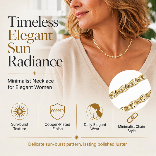 ✨ LIMITED‑TIME 50% OFF! ⚡ Women's Elegant Copper Plated Flat Chain Necklace – Minimalist, Glossy, Versatile ✨