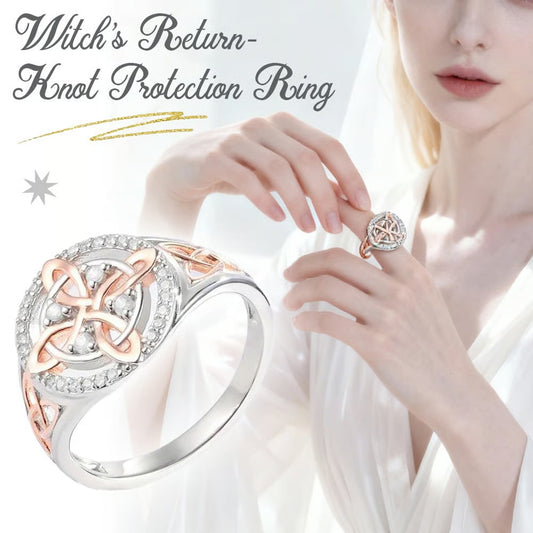 💍 60% OFF NOW! ✨ Witch‘s Knot Protection Ring – Handmade Jewelry, Sterling Silver & Meaningful Gift for Loved Ones 🧿✨