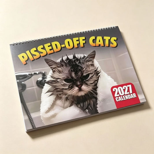 🐱 LIMITED-TIME 50% OFF! 😹 Funny Cat Calendar – 12 Months Sassy Cat Humor, Wall Hanging ✨