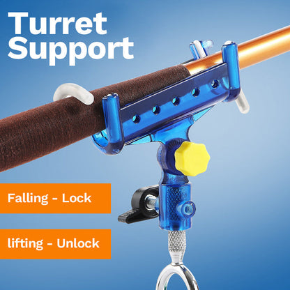 🎣 LIMITED-TIME 50% OFF! 💪 Fishing Rod Self-Locking Turret Bracket – Rotatable, Anti-Slip, Corrosion Resistant ✨