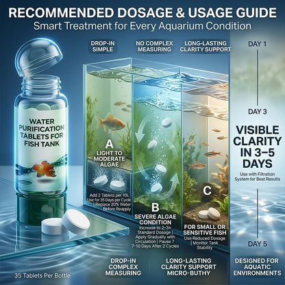 🐠 LIMITED-TIME 50% OFF! 💥 Powerful Aquarium Water Purification Tablets – Clarifies Cloudy Water, Removes Toxins, Fish Safe ✨