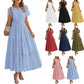👗 LIMITED-TIME 50% OFF! 💥 Women's Summer 2026 Casual Maxi Dress – Smocked Waist, V-Neck, Pockets, Boho ✨