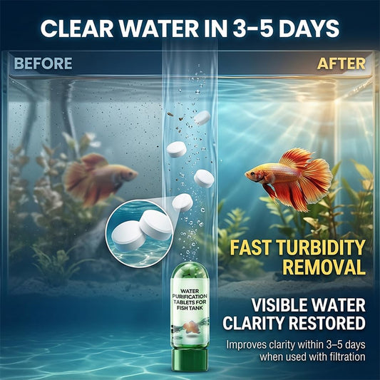 🐠 LIMITED-TIME 50% OFF! 💥 Powerful Aquarium Water Purification Tablets – Clarifies Cloudy Water, Removes Toxins, Fish Safe ✨