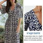 🔥Vacation Casual Print V-Neck Waist Wrap Long Dress
