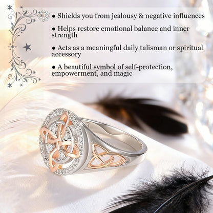 💍 60% OFF NOW! ✨ Witch‘s Knot Protection Ring – Handmade Jewelry, Sterling Silver & Meaningful Gift for Loved Ones 🧿✨