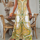 💥LAST DAY SALE 60% OFF🎁Women’s Retro Print V-Neck Sleeveless Maxi Dress