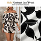 👗 LIMITED-TIME 50% OFF! ✨ Women's Off-Shoulder Shorts Jumpsuit – Abstract Leaf Print, Drawstring Waist, Vacation Ready 🌿