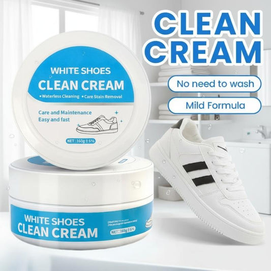 ⏳Buy 1 Get 1 Free🧼No-Wash Shoe & Leather Cleaner Cream - Stain Remover with Sponge