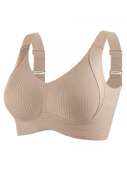 🎁2026 HOT SALE!🎁Huge discount 🔥 💕 Subtle Striped Seamless Bra with W-Support – Comfort & Style!