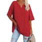 👚 LIMITED-TIME 50% OFF! 💥 Ladies V-Neck T-Shirt – Premium Cotton, Flared Hem, Loose Fit ✨