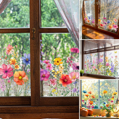 🌼 2026 Sale — Over 21,900 Sold!✨ Colorful Floral Bouquet Window Sticker