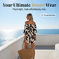 👗 LIMITED-TIME 50% OFF! ✨ Women's Off-Shoulder Shorts Jumpsuit – Abstract Leaf Print, Drawstring Waist, Vacation Ready 🌿