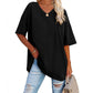 👚 LIMITED-TIME 50% OFF! 💥 Ladies V-Neck T-Shirt – Premium Cotton, Flared Hem, Loose Fit ✨