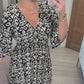 🔥Vacation Casual Print V-Neck Waist Wrap Long Dress