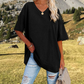 👚 LIMITED-TIME 50% OFF! 💥 Ladies V-Neck T-Shirt – Premium Cotton, Flared Hem, Loose Fit ✨