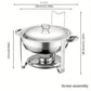 🧑‍🍳Michelin Chef Recommendation✨️5-liter Stainless Steel Warming Tray with Fuel Rack and Food Warmer
