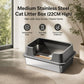 🎉 2026 Sale — Over 18,000 Sold! 🐱 Stainless Steel Cat Litter Box – Anti-Tracking High Walls 🧼