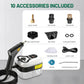 Portable Handheld Steam Cleaner with 10 Accessories, Adjustable Levels, Fast Heat-Up Steamer for Kitchen, Bathroom, Tile & Car Cleaning