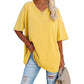 👚 LIMITED-TIME 50% OFF! 💥 Ladies V-Neck T-Shirt – Premium Cotton, Flared Hem, Loose Fit ✨