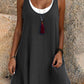 ⏰Last Day Sale 50% Off💃Women's Casual Loose Sleeveless Fake Two Piece Tank Dress📿Free Pendant🎁