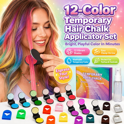 🎉 LIMITED‑TIME 50% OFF! ✨ Temporary Wash‑Out Hair Chalk – Mess‑free, 12‑Colors, Party‑ready 💇