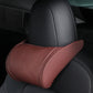📢📢50% OFF !! ⏰ Ergonomic Memory Foam Car Headrest Pillow – Luxury PU Leather Neck Support Cushion