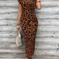 🥳2026 HOT SALE 50% OFF! 💞50K+ SOLD!🌸Women's Knot Bodycon Dress – Leopard print, tummy-flattering knot. Comfy & chic for parties or date nights. Feel gorgeous. ✨🌹