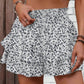 📢📢30% OFF !! ⏰Solid Color Stretch Waist Layered Short Skirt