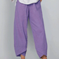👖Vintage Asymmetrical Elastic Waist Pockets Pants – Unique Design, Comfortable Fit & Functional Style🌸