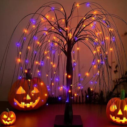 🎃 2026 Sale — Over 28,000 Sold! 👻 Halloween Tree Lights – Spooky Purple & Orange Glow ✨