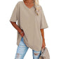👚 LIMITED-TIME 50% OFF! 💥 Ladies V-Neck T-Shirt – Premium Cotton, Flared Hem, Loose Fit ✨