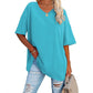 👚 LIMITED-TIME 50% OFF! 💥 Ladies V-Neck T-Shirt – Premium Cotton, Flared Hem, Loose Fit ✨