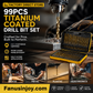 🪛 2026 Sale — Over 32,000 Sold! ⚙️ 100pcs Titanium Coated HSS Drill Bit Set 1.5–10mm Factory Direct