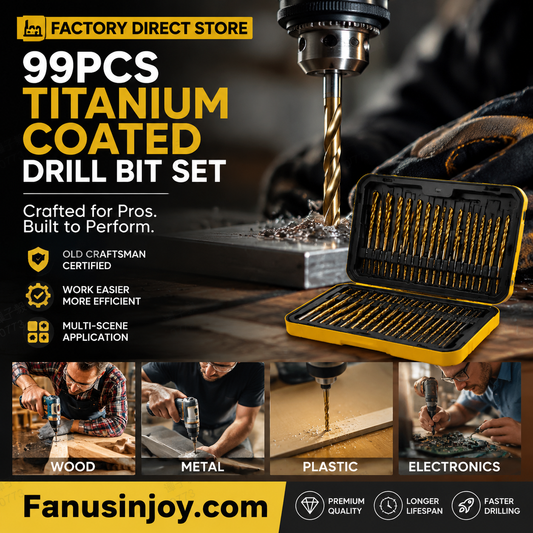 🪛 2026 Sale — Over 32,000 Sold! ⚙️ 100pcs Titanium Coated HSS Drill Bit Set 1.5–10mm Factory Direct