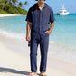 👕 LIMITED-TIME 50% OFF! 💥 Men's Cotton Linen Hooded Shirt & Pants Set – Breathable, Relaxed Fit, Vacation Ready ✨