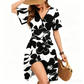 ☀️🌸 SUMMER SALE — 55% OFF 👗 Women’s Ruffle Sleeve Sundress – Flattering V-Neck, Wrap Waist & Stretchy Smocked Back ✨