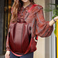 🎒 LIMITED-TIME 50% OFF! ✨ Women's Large Capacity Backpack – PU Leather, Chic Embossed, Comfortable 👜