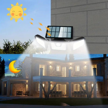☀️ LIMITED-TIME 50% OFF! ✨ Adjustable Motion Sensor Solar Lumina Lights – 3 Heads, 120° Detection, Waterproof 🏡