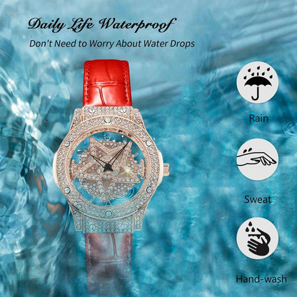 ⌚ LIMITED-TIME 50% OFF! 💥 Fashion Dress Watch Rhinestone Dial – Quartz Movement, 30M Waterproof, Adjustable Clasp ✨