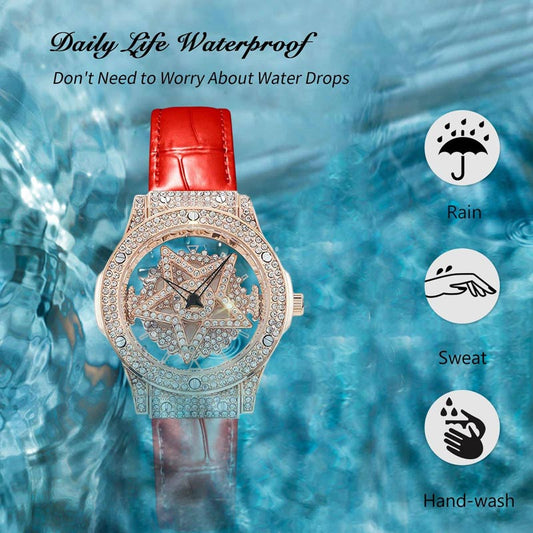 ⌚ LIMITED-TIME 50% OFF! 💥 Fashion Dress Watch Rhinestone Dial – Quartz Movement, 30M Waterproof, Adjustable Clasp ✨