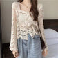 🍁New for autumn✨Crochet Lace Button-Down Cardigan