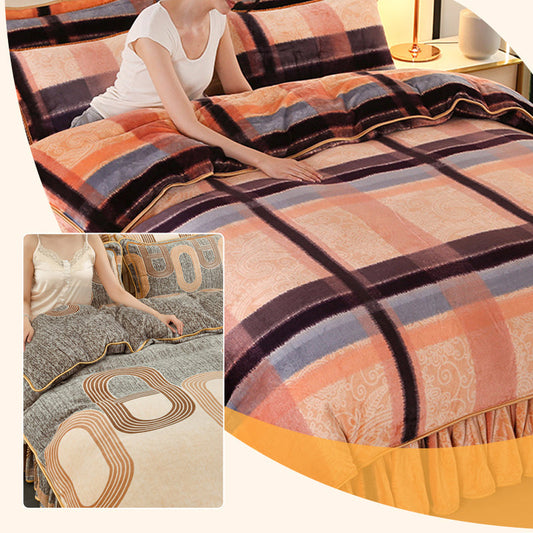 📢📢50 % OFF !!🎅 4 Piece Print Cozy Comforter Bedding Sets