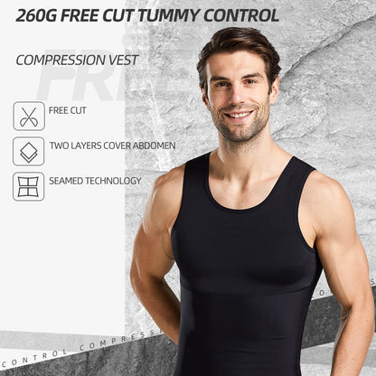🎉Buy 2 Get 1 Free💪🎽Men's Slimming Tummy Control Chest Undershirt Shapewear