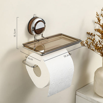 Stick Strong Suction Toilet Paper Holder – No Drilling, Holds Strong and Steady