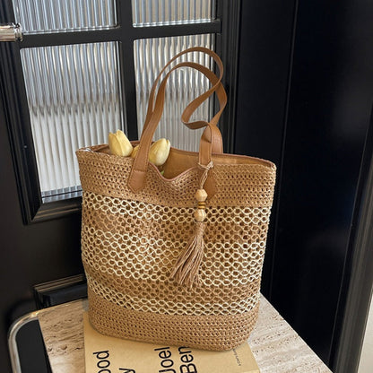👜 50% OFF NOW! 🏖️ Women's Straw Woven Beach Shoulder Bag – Handcrafted, Lightweight & Perfect for Sunny Days or a Bohemian Vacation Look 🌸