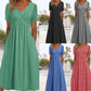 👗💙  LIMITED-TIME 50% OFF‼️✨ Women’s V-Neck Short Sleeve Long Dress 🌸 Elegant Flowing Fit, Comfortable Fabric & Effortless Everyday Style