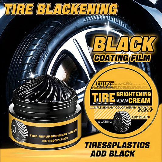 🚗 LIMITED-TIME BUY 1 GET 1 FREE! 💥 Multipurpose Car Tire Refurbishment Cream – Restores Black Shine, UV-Resistant, Easy Apply ✨